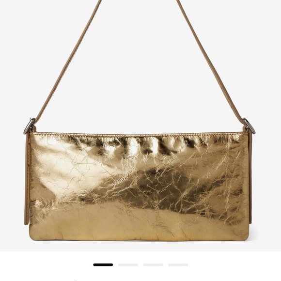 Madewell Slouch Mini Shoulder Metallic Gold cute 🥰 - Picture 5 of 12